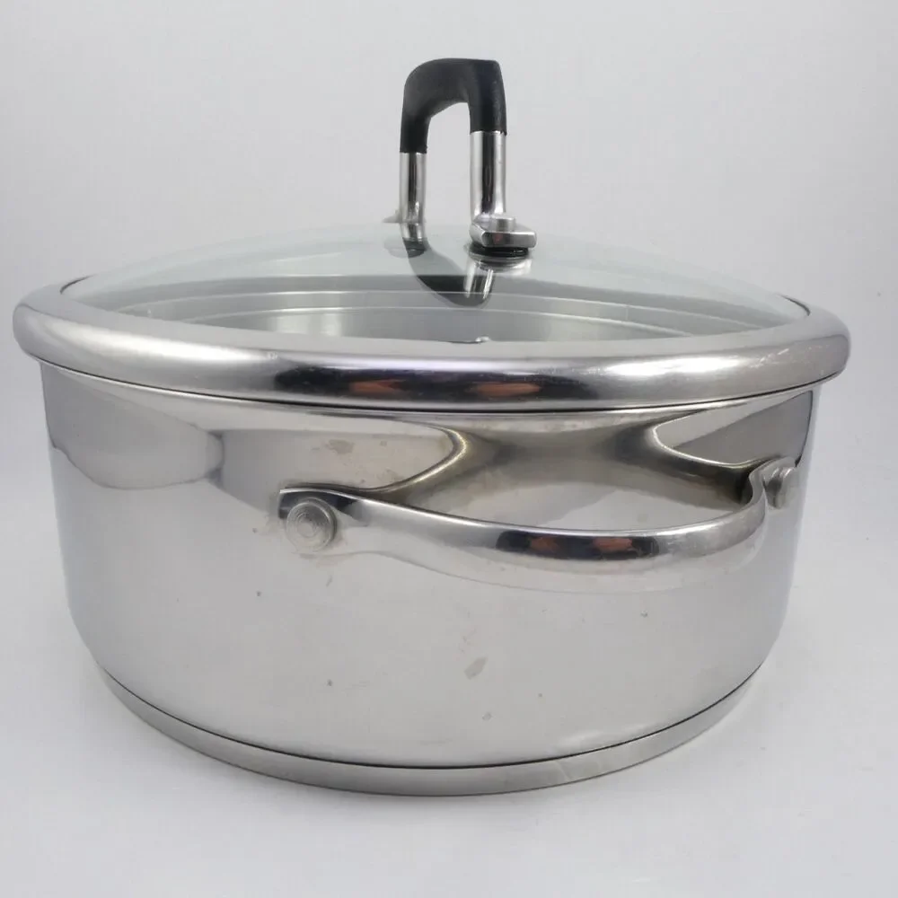 Princess House Heritage Stainless Steel 4 Qt Pan W/ Lid Excellent